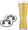 GarageBar | Peroni Glass | Nucleated Beer Glass | Official Merchandise | Comes with 2X Beer Drip Mats (1, Pint)