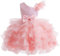 Miipat Ragazze Abito Una Spalla Paillettes Principessa Senza Maniche Vestito Bambine e Ragazza di Fiori Damigella d'Onore Tutu Abiti Bambini Festa Compleanno Matrimoni Rosa 130 6-7 Anni