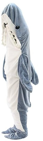 Hai Decke Für Erwachsene Zum Anziehen Tragbare Kuscheldecke Shark Schwanz Anzug Super Weich Blau Hai Schlafsack Blanket Tragbare Decke Für Männer Blanket Hoodie