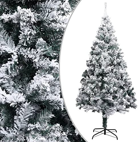 GuyAna Árbol de Navidad Artificial con Nieve PVC Verde 300 cm Arbol De Navidad con Decoracion