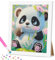 Daisen Art Panda Diamond Painting with Frame,Panda Diamant Painting Kinder,5D Diamont Painting Set Panda Bilder Art Craft for Gift Home Wall Decor 18 * 22cm