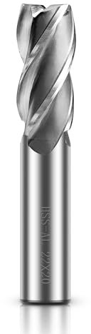 ASNOMY 4-Flauta Fresa Perforadoras, Fresa de Punta, 22mm HSS CNC Fresa de Mango Recto Brocas de Corte Juego de Herramientas para Madera Aluminio Titanio Acero