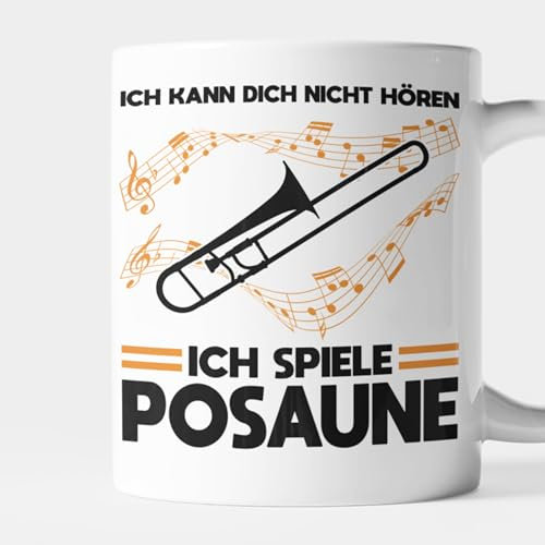 Generic Posaune Tasse Posaunenspieler Geschenk Musikinstrument Posaune spielen Musik - ich kann nicht dich hören ich spiele Posaune Kaffeebecher, TA0001