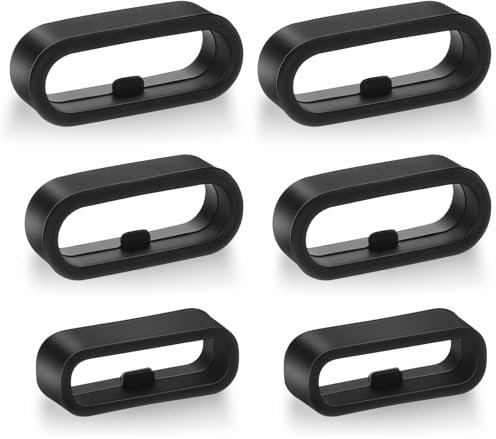 Ouligay 6 Stück Silikon Uhrenarmband Schlaufe 20mm, Universal Uhrenarmband Halter Schlaufen Armbanduhr Schlaufe, Ersatz Uhrenband Schlaufe Uhrenarmband Verschlussring, Armband Schlaufe Halter