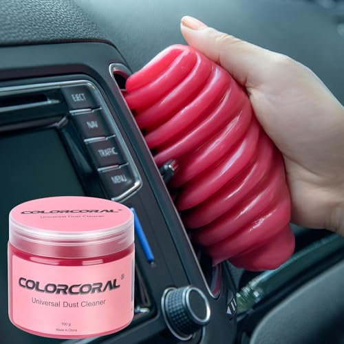COLORCORAL Reinigungsgel für Auto, Universal-Gel-Reiniger, Auto-Detaillierung, Auto-Entlüftung, Tastatur-Reinigungsknete, Auto-Innenreiniger, Armaturenbrett, Staubentferner, Kitt, Auto-Staubentferner