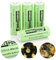 Henreepow Lot de 4 piles solaires 2/3 AAA, 400 mAh, 2/3 piles AAA 1,2 V à faible auto-décharge pour lampes solaires d'extérieur (pas de piles de taille AAA)