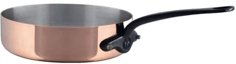 Mauviel M'Heritage 150 CI Sautepfanne aus poliertem Kupfer und Edelstahl, 1,5 mm, Gusseisen-Griff, hergestellt in Frankreich