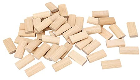 50 Stück Holzdübel, 10 X 50 Mm, Massiver Buchenholz-Zapfen-Einfügungsblock für Holzbearbeitung, Möbel, Spleißen, Schrankbau, Rahmentechnik