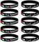 JewelryWe Free Palästina Armband: 10 Stück Silikonarmbänder Mit Palästinensischer Flagge, Gummi Stretch Handgelenk Schwarz für Herren Damen