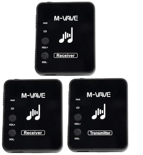 Professionale 2 4G Wireless inEar Monitor, Funzioni Multiple, Nero (1 Tran 2 Ricevitori)