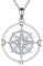 AXELUNA Nordstern Halskette für Frauen 925 Sterling Silber Nordstern Anhänger Himmelsschmuck Geschenke für Frauen Männer