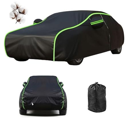 Autoabdeckung Vollgarage Für Mercedes W124 Cabrio,Autoabdeckung Winter, Auto Abdeckplane Wasserdicht, Vollgarage für den Außenbereich für Limousinen,schneesicher-xjx35