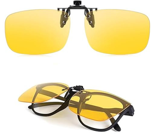 PVFZXS 4-Teiliges Set Nachtbrille zum Autofahren, Nachtfahrbrille Herren, Nachtfahrbrille Damen, Polarisiert-Reduziert Effektiv die Blendung von Entgegenkommenden Scheinwerfern-HD Sichtglas (L)