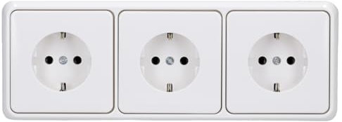 Jung Serie CD Komplett-Set Alpinweiß: 3x CD1520WW SCHUKO Steckdose + CD583WW Rahmen 3fach