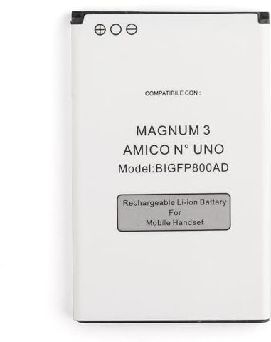 E-yiiviil Batteria di ricambio BigFP800AD BL-11AT compatibile con BRONDI Magnum 3/Amico N.1/(non compatibile con BIGFP800AC) con strumenti