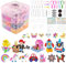 adorbox 14900 Stück Bügelperlen Set, 36 Farben 5MM Steckperlen mit 6 Bügelperlen Platten, 4 Stück 6 Raster Rosa Sortierbox 120 Muster 5 Bügelpapier Zubehör, für Geburtstag Weihnachten Geschenk DIY