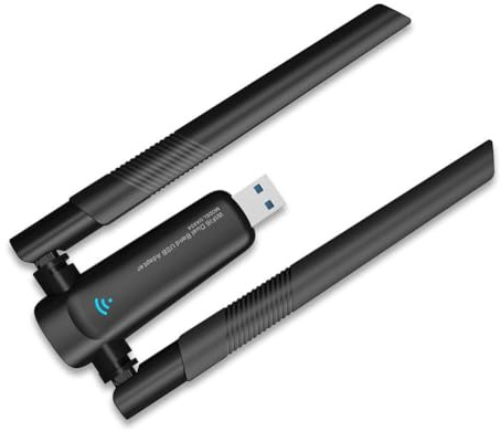 Ptdfjspt Adaptador WiFi 6 USB de 1800Mbps Tarjeta de Red Inalámbrica Wi-Fi 5G/2,4GHz Antena de Alta Ganancia
