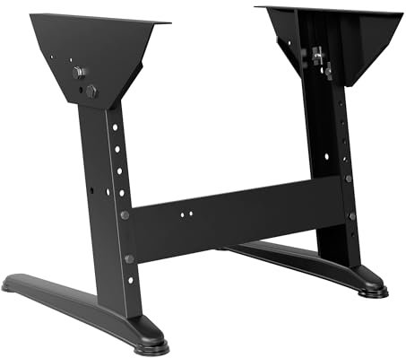 KESSLER PRO Einzel-Tischgestell KSV-L1 60x40 cm - Höhe und Neigungswinkel verstellbar, ergonomisch - Schwarz