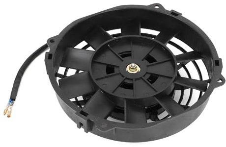 Universal Electric Radiator Cooling Fan 8 Inch with 10 Blades for Auto Air Conditioning 12V 80W 2250 RPM Large Air Volume Sturdy Iron and ABS Plastic