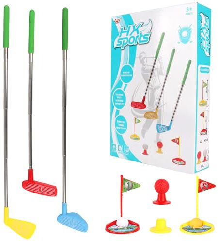 SKIKHN Set da Golf per Bambini,12Pcs Mini Golf,Mini Golfes Giocattolo con Albero da Golfs Retrattile,Battle Golfs,Giocattoli Sportivi Indoor Outdoor,Regali per Ragazzi Ragazze