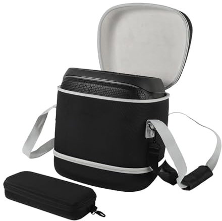 Travel Carrying Case for JBL Partybox Encore2 Speaker, Portable Speaker Tote Bag for Encore 2 Speaker with Shoulder Strap Microphone EVA Pouch (Gray)