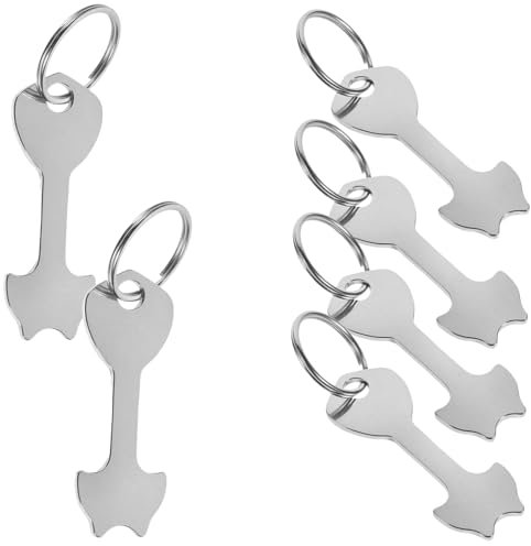 BESPORTBLE 6Pièces Jetons de Caddie Porte-clés Zinc Accessoires pour Trolley Token Keychain Portable