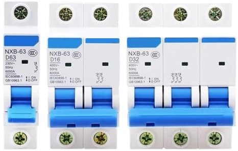 HYRTEFBN Disjoncteur NXB-63 Courbe D 1P 2P 3P 4P Interrupteur d'air Domestique(3P,16A)