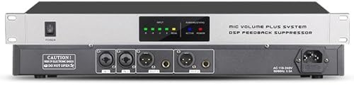 LTEJUMQ Soppressore di Feedback Professionale, Processore Audio Digitale Anti-Wobble, Effettore KTV in Stadio Microfono, Effettore Microfonico per Palco KTV
