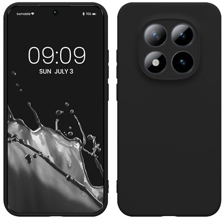 kwmobile Handyhülle für Xiaomi Redmi Note 15 Pro 5G Hülle - weiches Handy Silikon Case - Schutzhülle Cover - Schwarz matt
