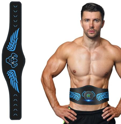 Umllpet EMS Bauchmuskeltrainer, Sicher Effektiv Schneller EMS Trainingsgerät Ganzkörper Muskeltrainer, 10 Modi & 39 Intensitätsstufen, USB Wiederaufladbar für Bauchmuskel Muskelaufbau