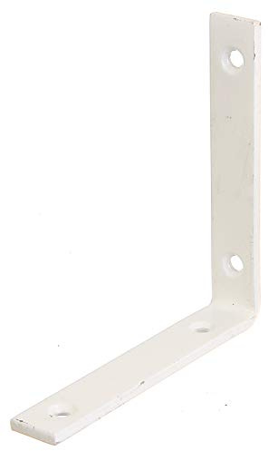 Alberts 333171 Balkenwinkel | schmal | weiß kunststoffbeschichtet | 120 x 120 x 20 mm