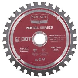 Century Drill & Tool 10297 Carbide Tooth Metal Cutting Saw Blade, 5-3/8