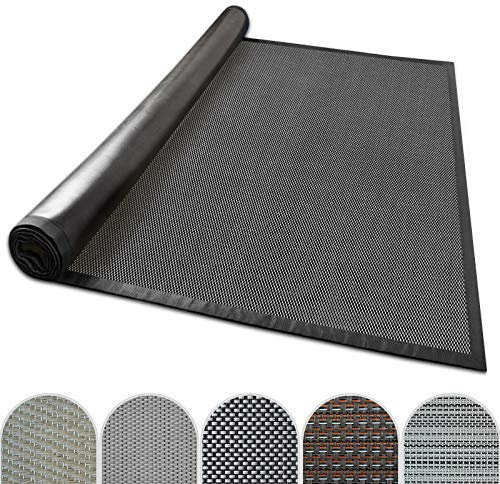 casa pura Outdoor-Teppich mit Bordüre | ideal für Terrasse, Balkon, Garten, Küche, Flur | aus Kunststoff wetterfest und rutschsicher | Viele Größen und Farben (Lucca, 70x130 cm)