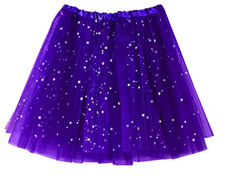 Xmiral Tutu Damen Rock Tüllrock Kurz Ballet 3 Layers Tanzkleid Zubehör für Frauen Mädchen(Dunkelviolett)