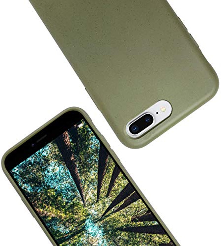 eplanita Bio iPhone 7 Plus / 8 Plus Hülle, Pflanzenfaser, Fallschutz Cover, Langlebig und Nachhaltig (Khaki, iPhone 7 Plus / 8 Plus)