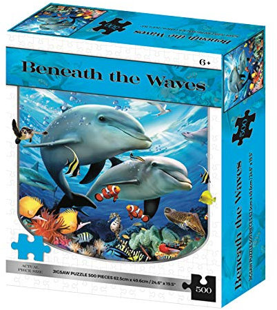 Howard Robinson K22521 Kidicraft - Beneath The Waves Dolphins Puzzle, Mehrfarbig