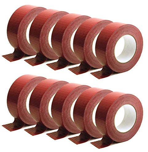 verpacking Gewebeband Panzertape 48,5mm x 50m (10 Rollen, Rot) Gewebeklebeband Innen und Au? en hohe Klebekraft Klebeband