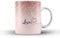 Personalised Marble Glitter Flowing Name with Heart Ceramic Mug - 1. Pink Sparkle Fade Name