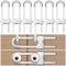 6PCS Sliding Cabinet Door Locks, U-Shaped Child Safety Locks, Multifunctional Cabinet Handle Lock for Drawers, refrigerators, and Closets