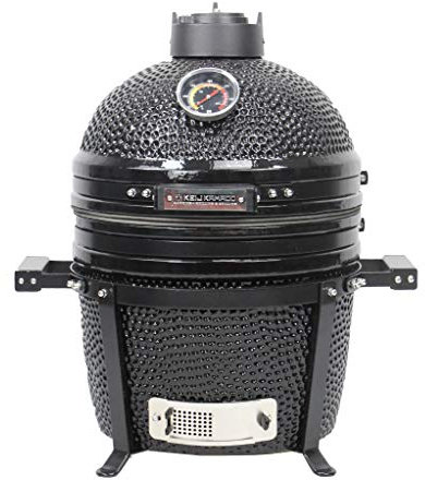 Keij Kamado Pro - 15 Zoll - Holzkohle Grill mit Divide and Conquer, Keramik und Stahl, 20 Jahre Garantie auf Kuppel und Deckel