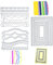 3Stück Stanzschablone Rand Set Stanzen Prägen für Stanzmaschine,Stanzformen Wellen Rechteckig Rechteck Rahmen Schneiden Prägeschablonen Prägung Schablone Stanzschablonen für Scrapbooking Album Basteln