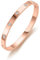 RUIQUAN 18K Gold Plated Love Friendship Bracelet Crystal Bangle Cuff Best Gifts for Mother's Day Valentine's Day Wedding Couples and Birthdays