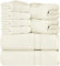 Utopia Towels 8-teiliges Premium-Handtuch-Set, 2 Badetücher, 2 Handtücher und 4 Waschlappen, 600 g/m², 100% ringgesponnene Baumwolle, Fitnessstudio, Hotel und Spa (Elfenbein)