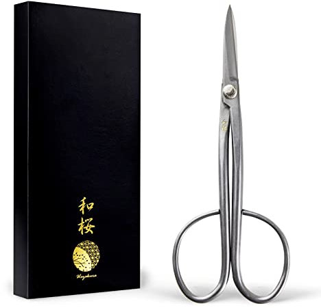 Wazakura Yasugi Edelstahl Twig Bonsai Schere, 210mm, Made in Japan, Japanisches Garten Werkzeug zum Trimmen - Yasugi Edelstahl Twig