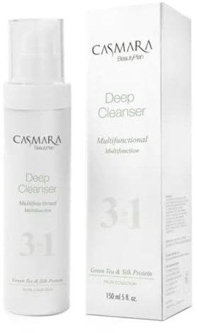 Casmara I Deep Cleanser Multifuncional | Té Verde 3 en 1 y Proteína de Seda | Limpieza profunda y cuidado intensivo