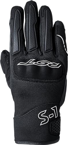 RST S1 Mesh CE Mens Vented Summer Motorcycle Gloves (Black, White, M)