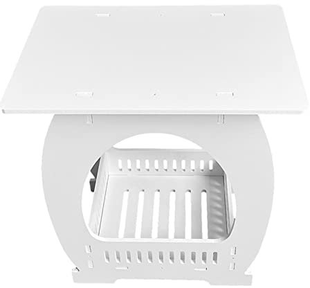 Ditanpu Nachttische, Beistelltisch, Nachtschrank, Industrie-Design, Kleiner Couchtisch, Mit Stauraum, Einfacher Aufbau, 40 X 34 X 26 cm, Für Schlafzimmer, Wohnzimmer, Weiß