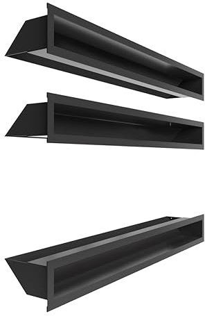 KRATKI Set Kamingitter gerade LUFT 3x80cm Für Kaminofen mit geradem Glas 3 Stück