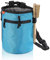 MoKo Klettern Chalkbag mit Kletterbürste, Wasserdicht Nylon Magnesiabeutel mit Reißverschluss & Einstellbar Gürtel, Chalk Bag mit 2 Aufbewahrungstaschen für Klettern Bouldern Gymnastik, Hellblau