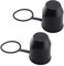 VIVIIHOO Set di tappi di protezione per gancio di traino, universale, per protezione da polvere e acqua, copertura a sfera per auto, camper e rimorchi (2 pezzi, nero)